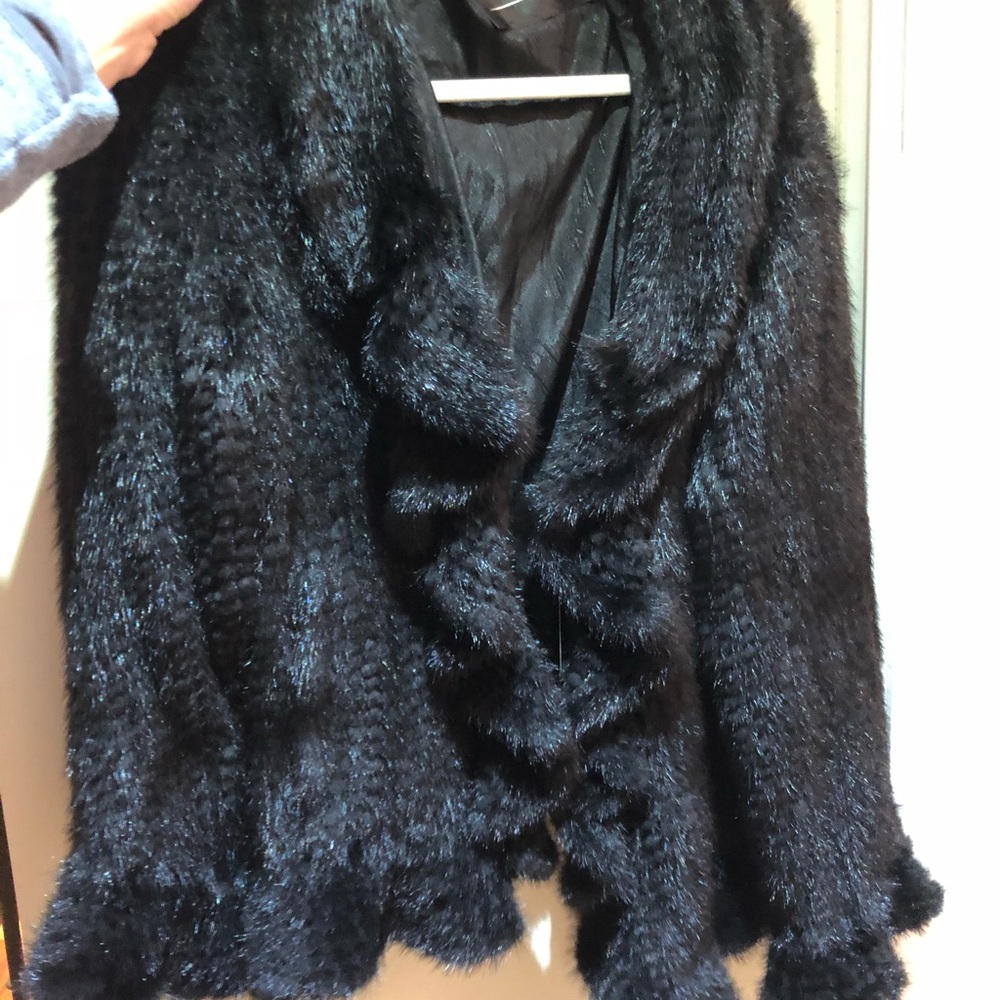 Mink coat with full sleeves